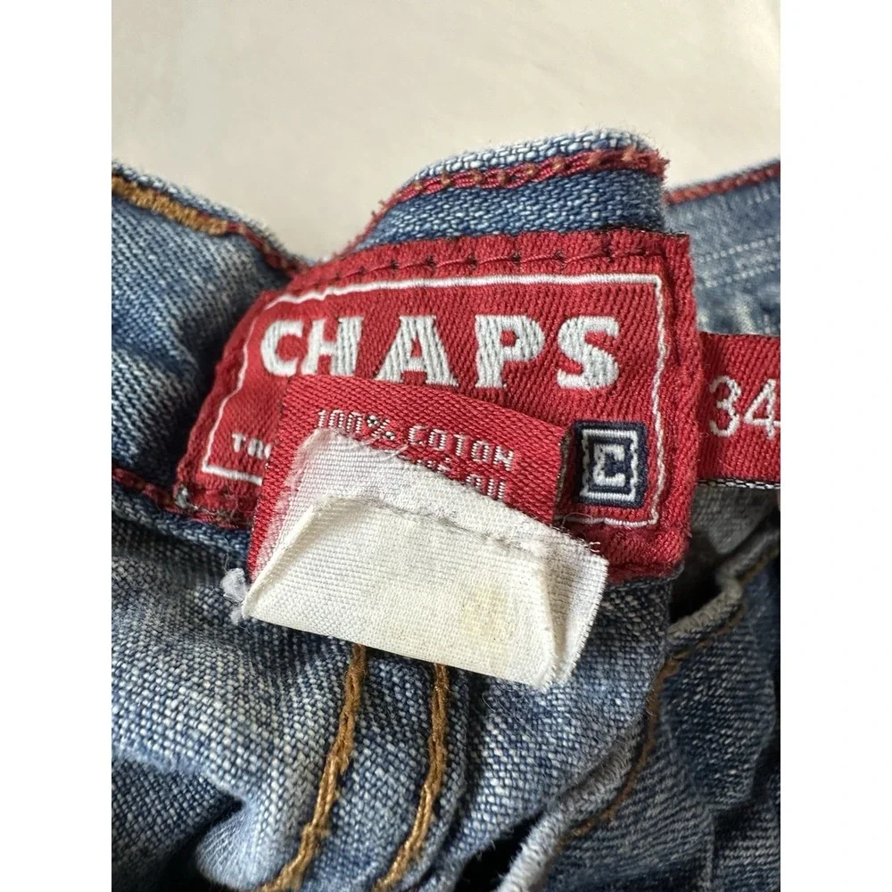 Vintage Chaps‎ Denim Shorts Mens 34 Blue Vintage Relaxed Fit Y2K Baggy Jorts